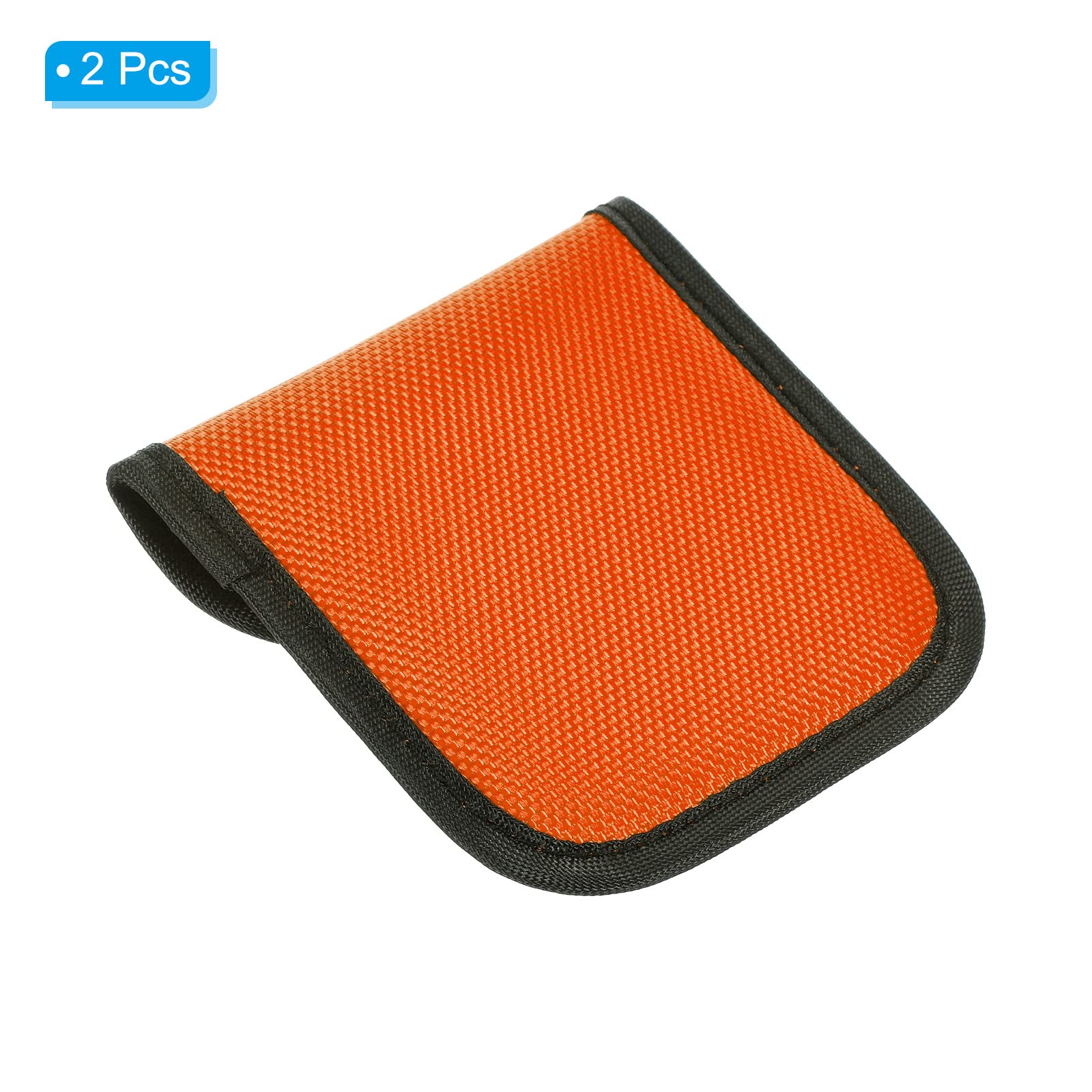 PATIKIL 58 mm Caméra Filtre Boîtier, 2 Paquet Pochette Imperméable Résistant à poussière Sac pour Photographie Filtre Stockage, Orange