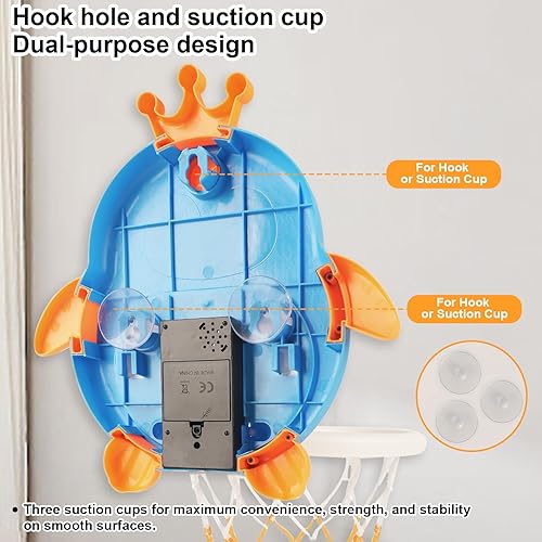 Miniatura 7 de Mini aro de baloncesto para interiores para niños pequeños de 1-3-4-5-6 años, con 4 bolas y marcador electrónico, altura ajustable, ahorro de