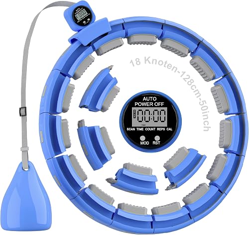 Smart Fitness Hoop Erwachsene & Anfänger, Zum Abnehmen mit Leiser Operation, Gew