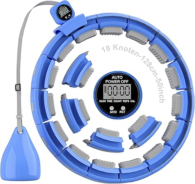 Sonkoloro Smart Hoop Reifen Erwachsene und Anfänger, Hullahub Reifen zum Abnehmen，Smart Hoop Leise Fitness Hoop mit Gewicht, Zähler und Noppen