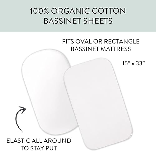 Miniatura 2 de HonestBaby Sábana bajera ajustable de algodón orgánico, rosa, talla única