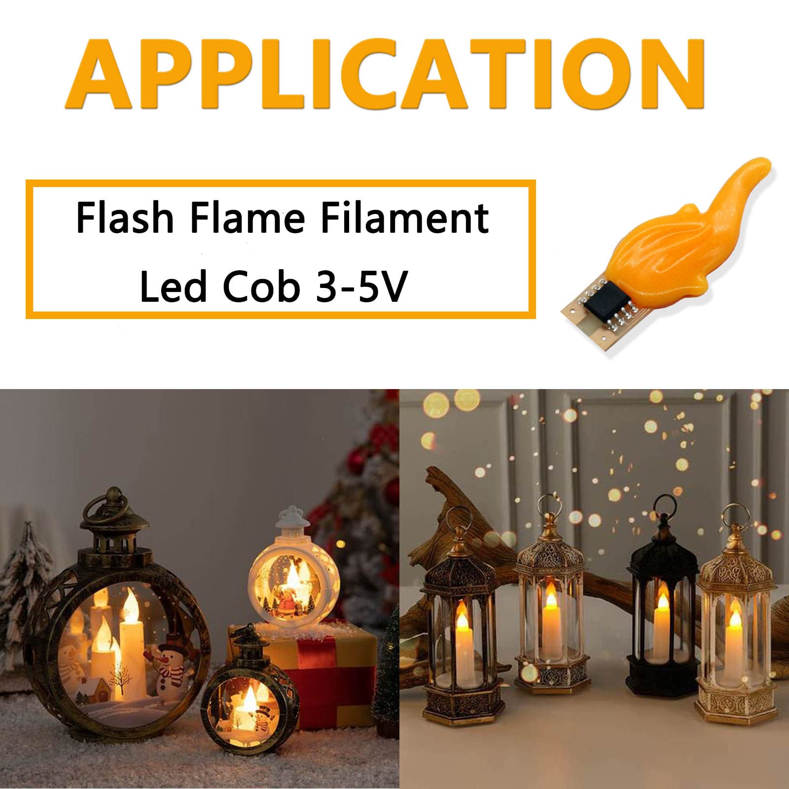 Lot de 50 ampoules Edison flamme flash DC3 DC4 V DC5 V 1900 K Blanc chaud Ampoule décorative 20 mA pour décoration de maison, fête, accessoires de bricolage, blanc chaud 1900 K, DC3-5 V