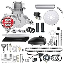 IMAYCC 100cc Bicycle Engine Kit 2 Stroke Motorized Bike Motor Conversion Kit Fit for 26-28" Bikes(100CC Silver)