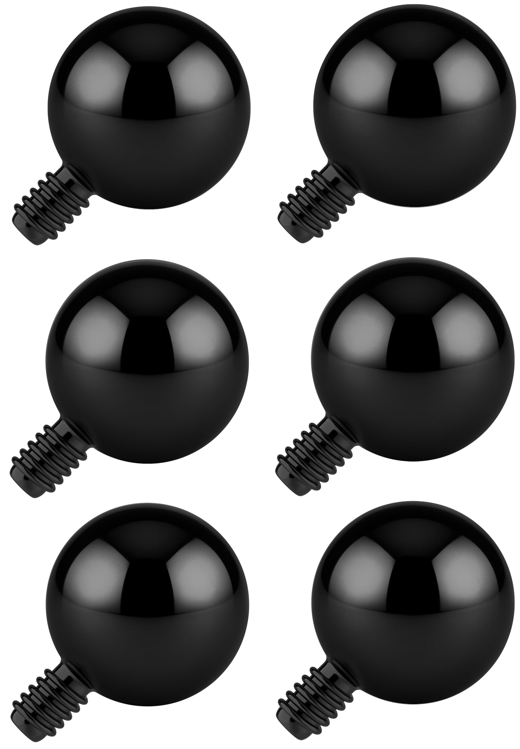 Internally Threaded Balls 16g 3mm - Various Ball Sizes For Anti Eyebrow, Ear, Cartilage, Rook, Helix, Labret Stud Lip Rings, Snake Bites, Septum Balls