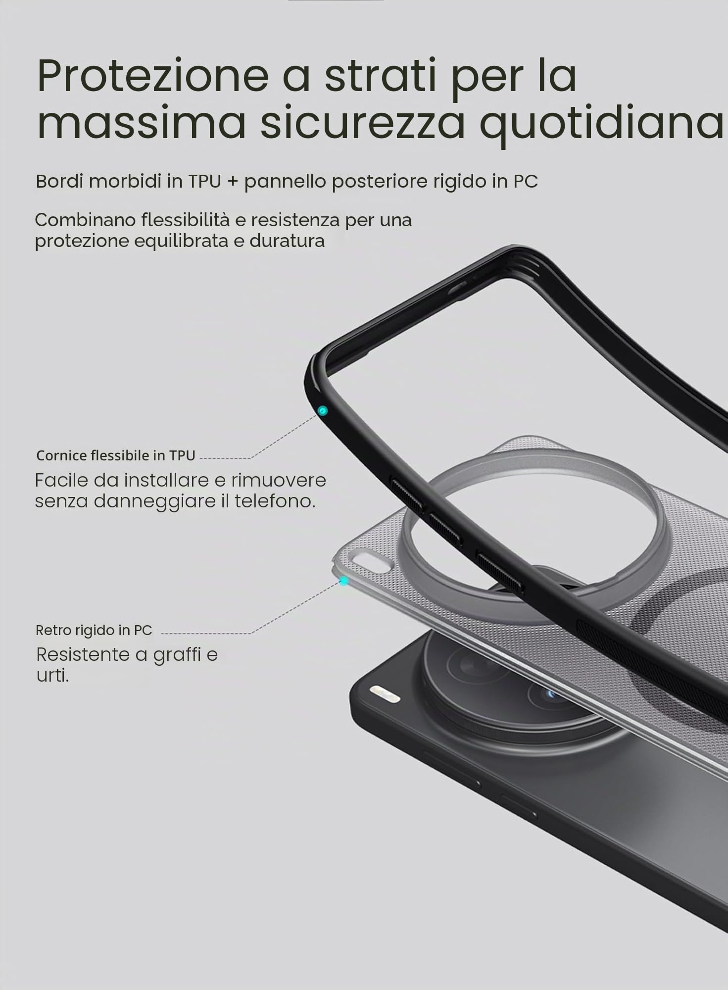 COQUE Custodia per vivo X300 Ultra Custodia Magnetica Super Frosted Shield Pro per vivo X300 Ultra Attacco Magnetico Invisibile-Nero