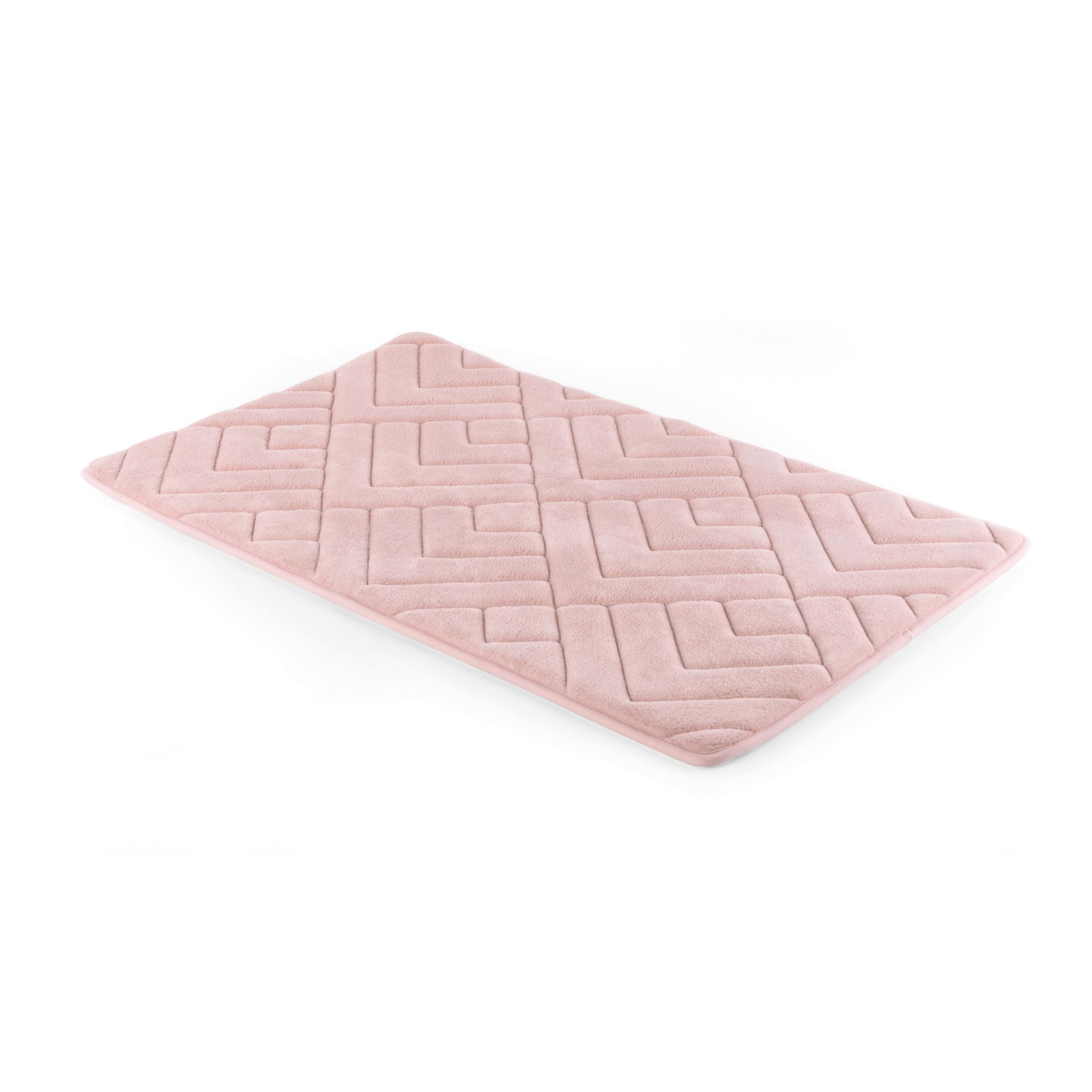 Tappetino Da Bagno Antibatterico Beldray In Memory Foam Con Base Antiscivolo, Lavabile In Lavatrice, Rosa 50x80 Cm - 5