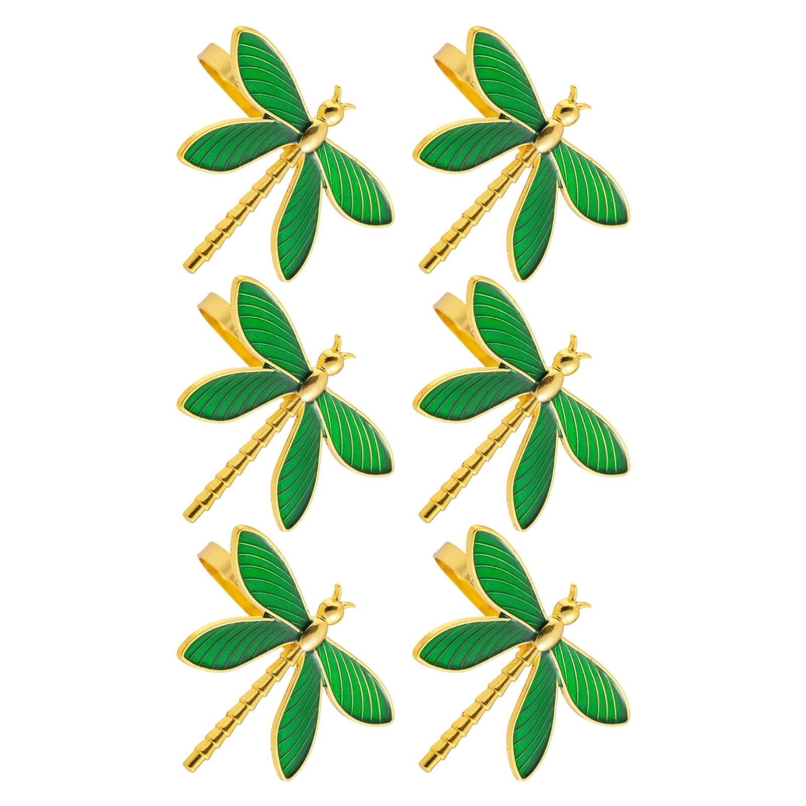 Napkin Rings Decorative Dragonflies Designs Metal Napkin Holder Decoration Kitchens Table Accessories Multifunctional Dragonflies Towel Holders