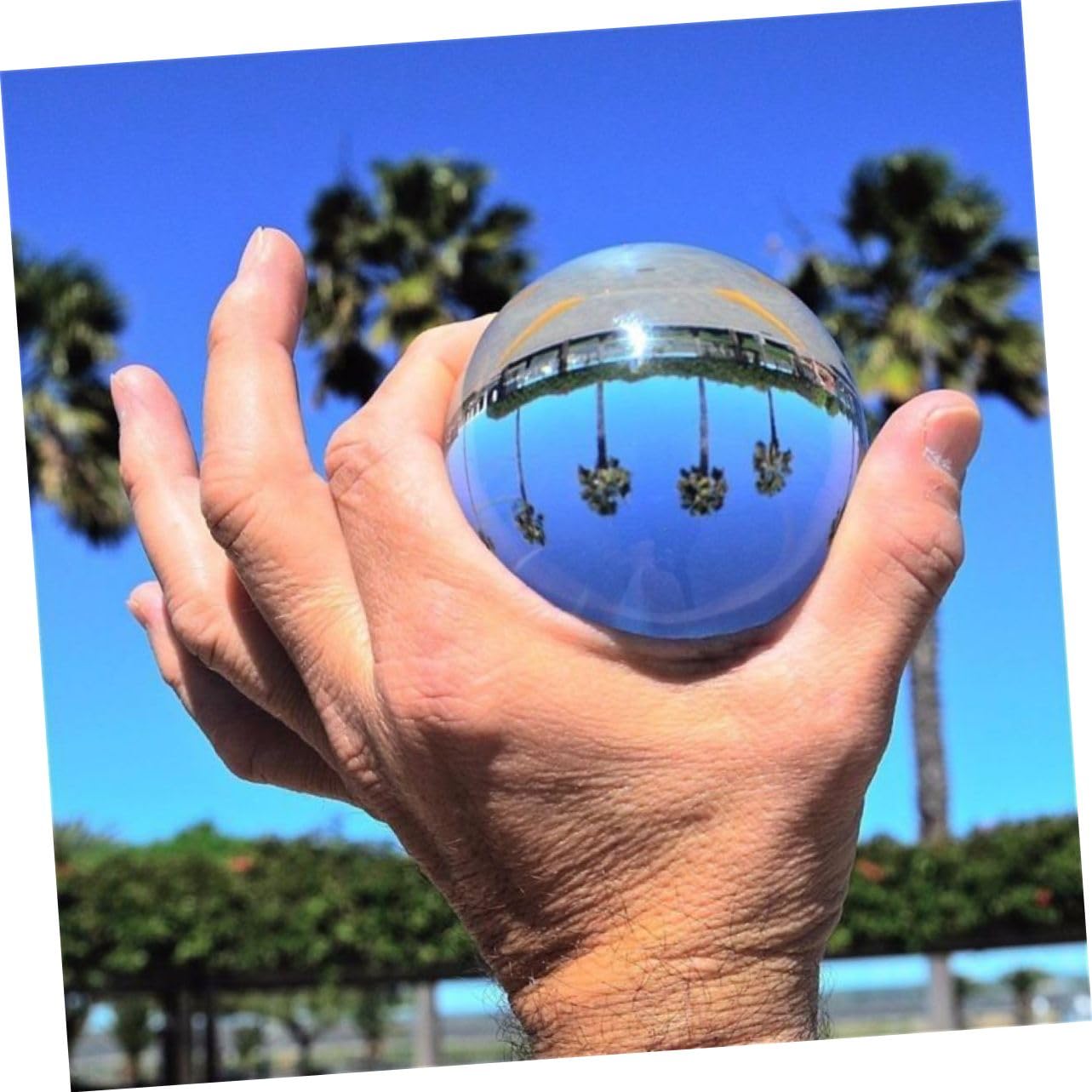 5 Cm Sfera Di Cristallo Fotografia Prop Meditazione Palla Giocoleria Sfera Di Vetro Display Bianco Trasparente