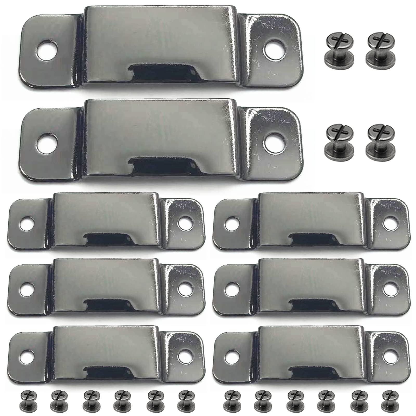 8PCS Small Metal Tape Measure Holder Clips - Silver Belt Holster For Tools, With Screws
