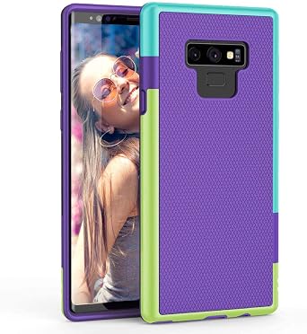 Samsung Galaxy Note 9 Case with 2 Pack HD Soft Screen Protector, Purple