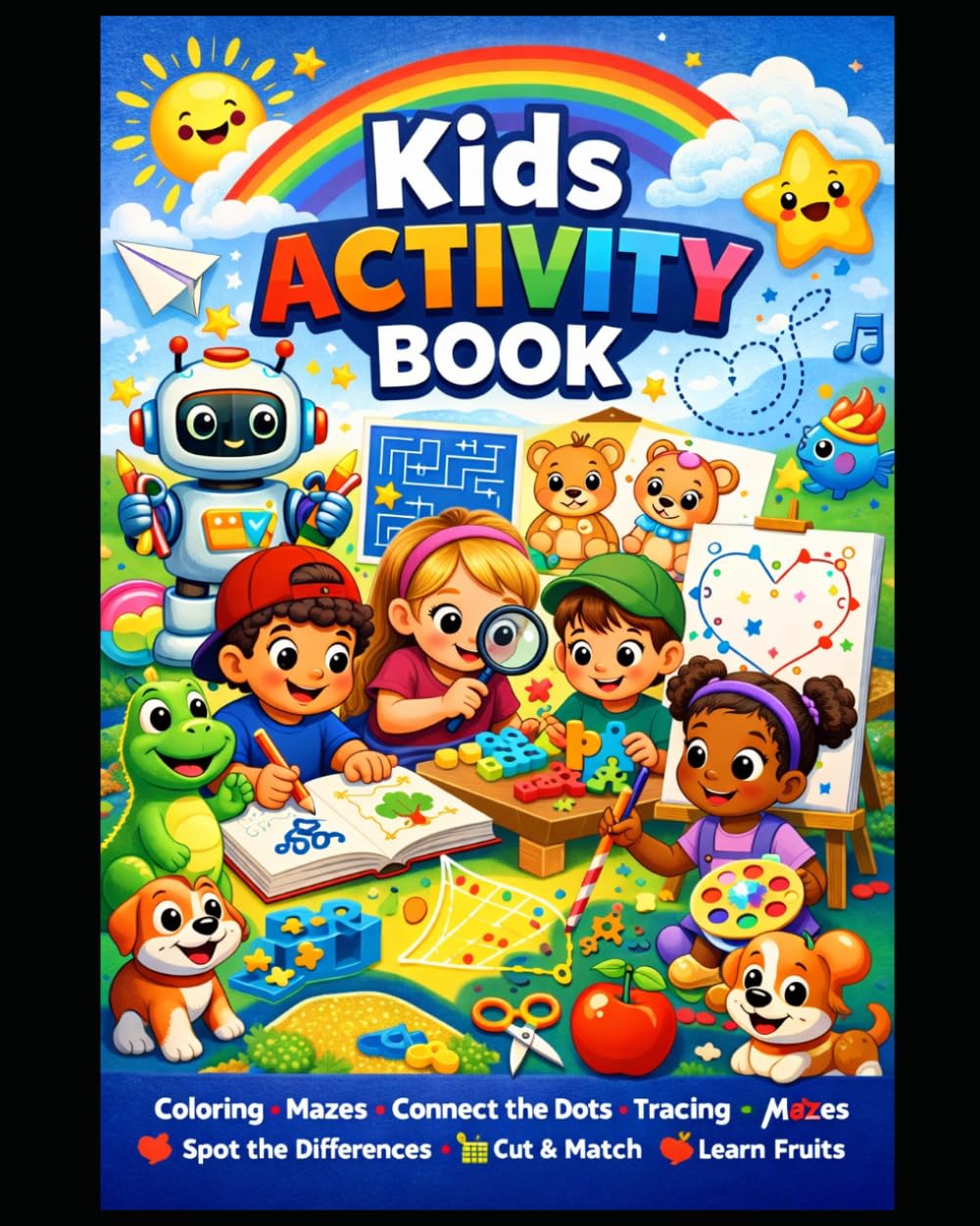 My First Activity Book for Kids Ages 3-6: Mazes, Connect the Dots, Tracing & Learning Fun