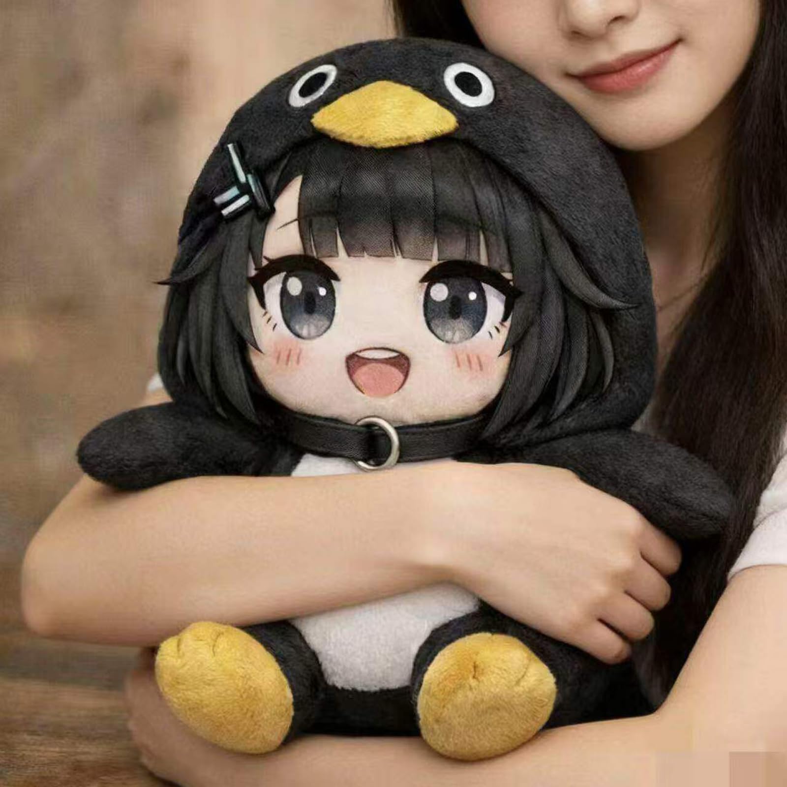 Generico Peluche Gugu Gaga Pinguino, Gugu Gaga Penguin Pupazzo, Gugugaga Penguin Peluche Carino e Soffice, Bambola Meme Pinguino Gugugaga Lavabile ed Elegante, Regalo per Fan (A-con suono 40cm)