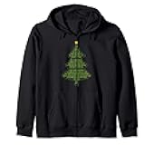 Binary Code Christmas Tree Shirt Computer Geek Gifts Zip Hoodie