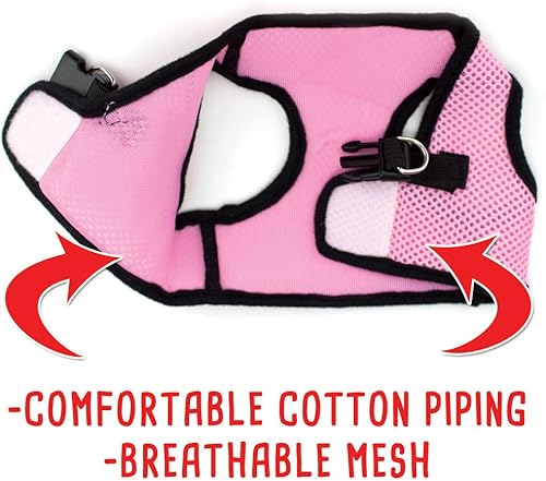 Miniatura 6 de Weebo Pets Soft'n'Safe - Arnés ajustable para perro (rosa, XS)