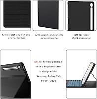 Vista 6 de Funda para Samsung Galaxy Tab S9 de 11 pulgadas/S9 FE 10.9 pulgadas / S10 FE 10.9 pulgadas con teclado - Funda de tableta táctil desmontable