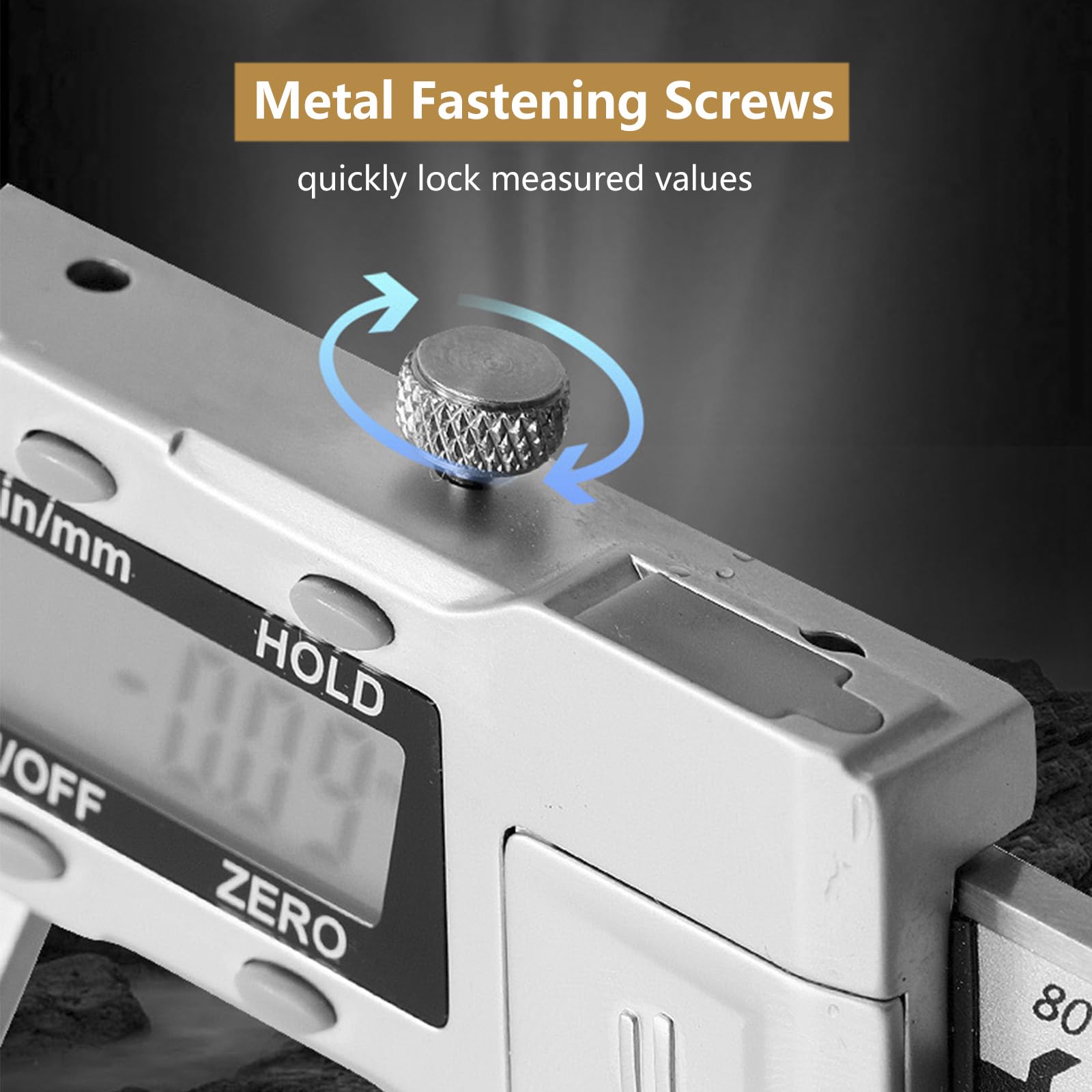 Pie de Rey Digital con Pantalla LCD, Calibre Digital Electrónica de Acero Inoxidable, Profesional Electrónico Vernier Caliper para Impresión 3D/Joyeros/Carpinteros,200mm/8"