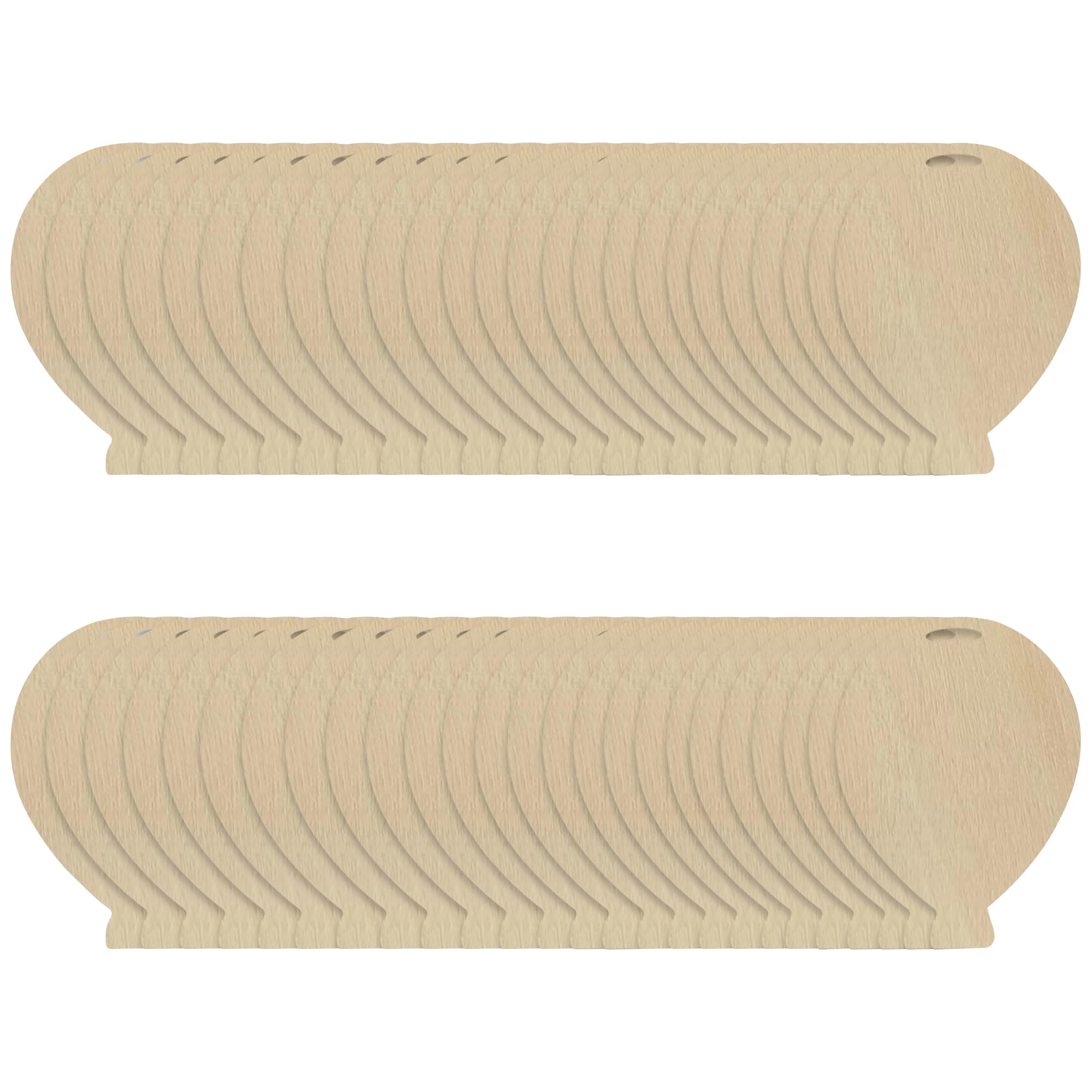 Trimming Shop Balloon-Shaped Wooden Pieces 74mm, Unfinished Wood for Crafting, Balloon Weights, DIY Art Projects, Card Making, Scrapbooking, Home, Party, Christmas & Wedding Decorations, 75 Pcs