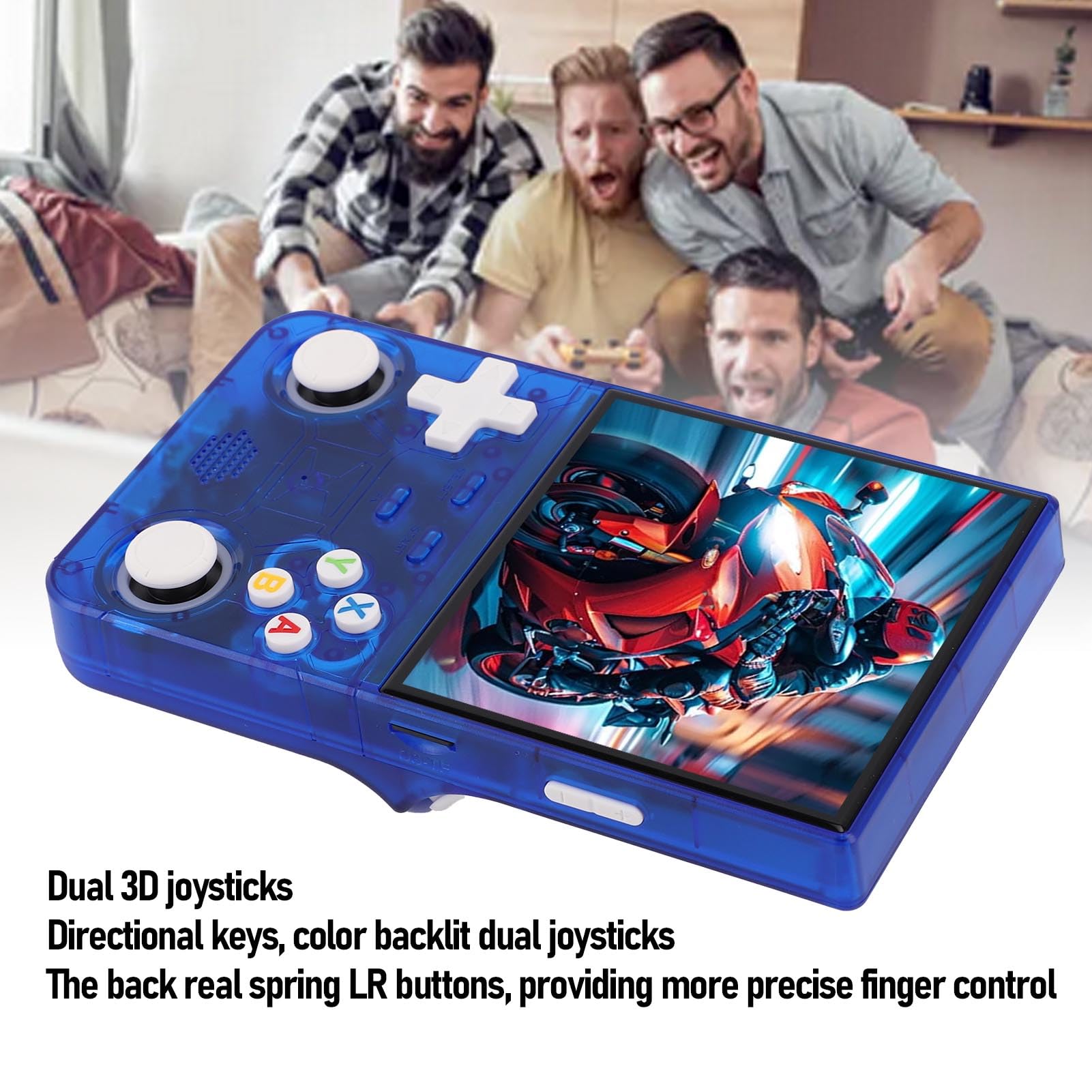 Leftwei Console di Gioco Tascabile Portatile con Coinvolgente Display con Risoluzione 720x720 e Doppi Joystick per Giochi retrò in Movimento (128G)