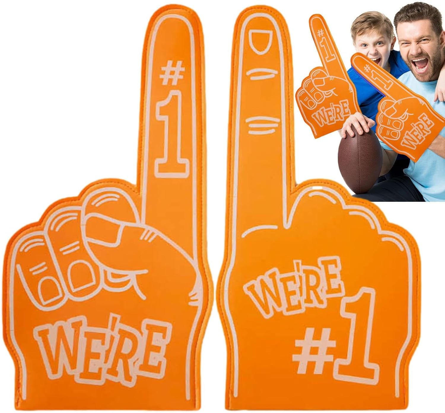 Number 1 Sports Foam Fan Finger for Cheerleading, 18In