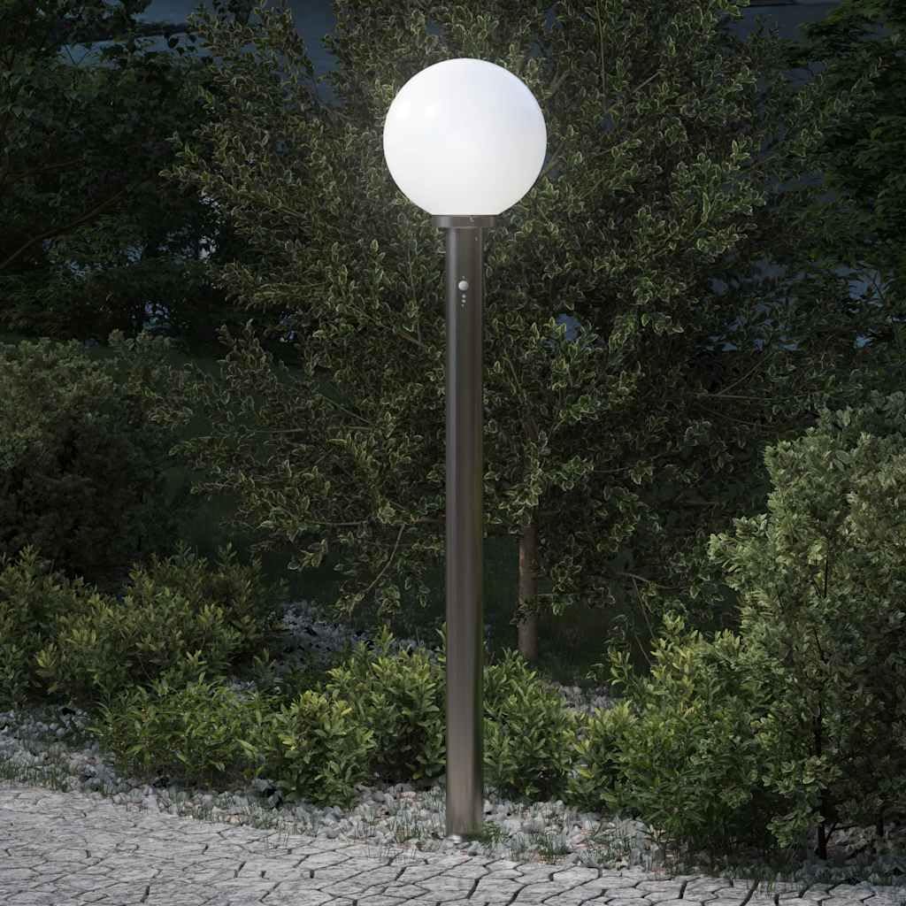 Latarnia świetlna z czujnikiem 120 cm, stal nierdzewna, IP44