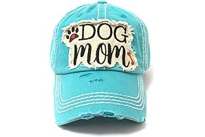 Women's Dog Mom Hat with Bone & Paw Patch Embroidery