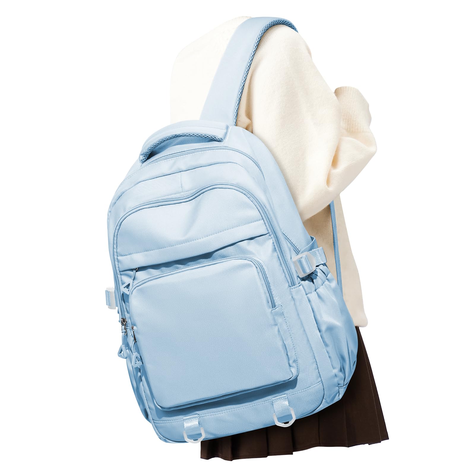 Simple Backpack for School Waterproof Backpack for Women Men Cute Casual Daypacks Lightweight Backpacks High School Bookbag for Teens Girls Boys(Blue)