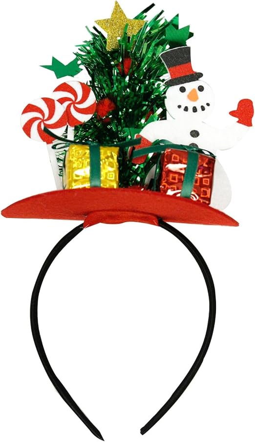 Forum Novelties Mini Christmas Tree with Snowman and Presents Headband