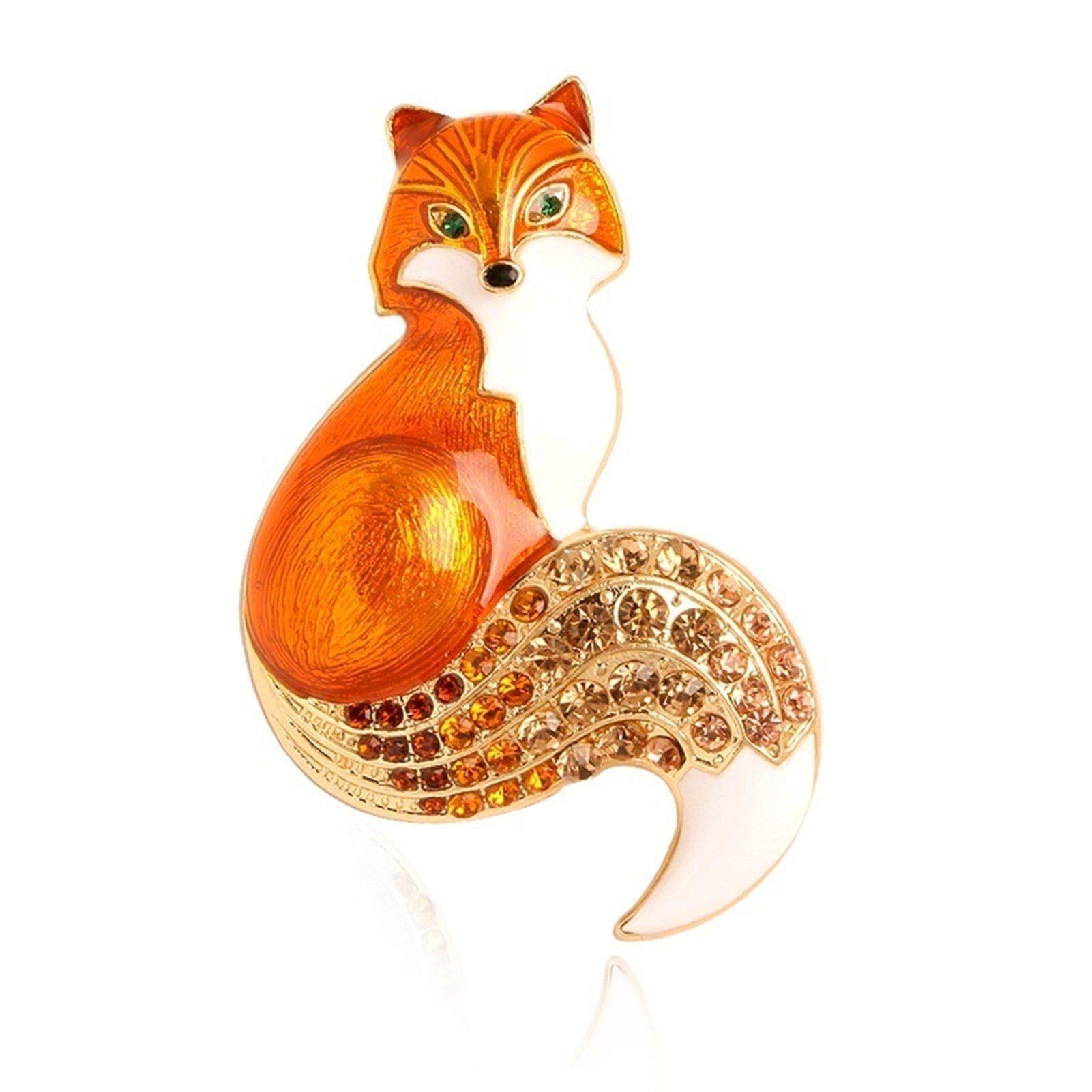 Brosche Strass Emaille Fuchs Broschen für Frauen Party Kausal Brosche Pins Geschenke