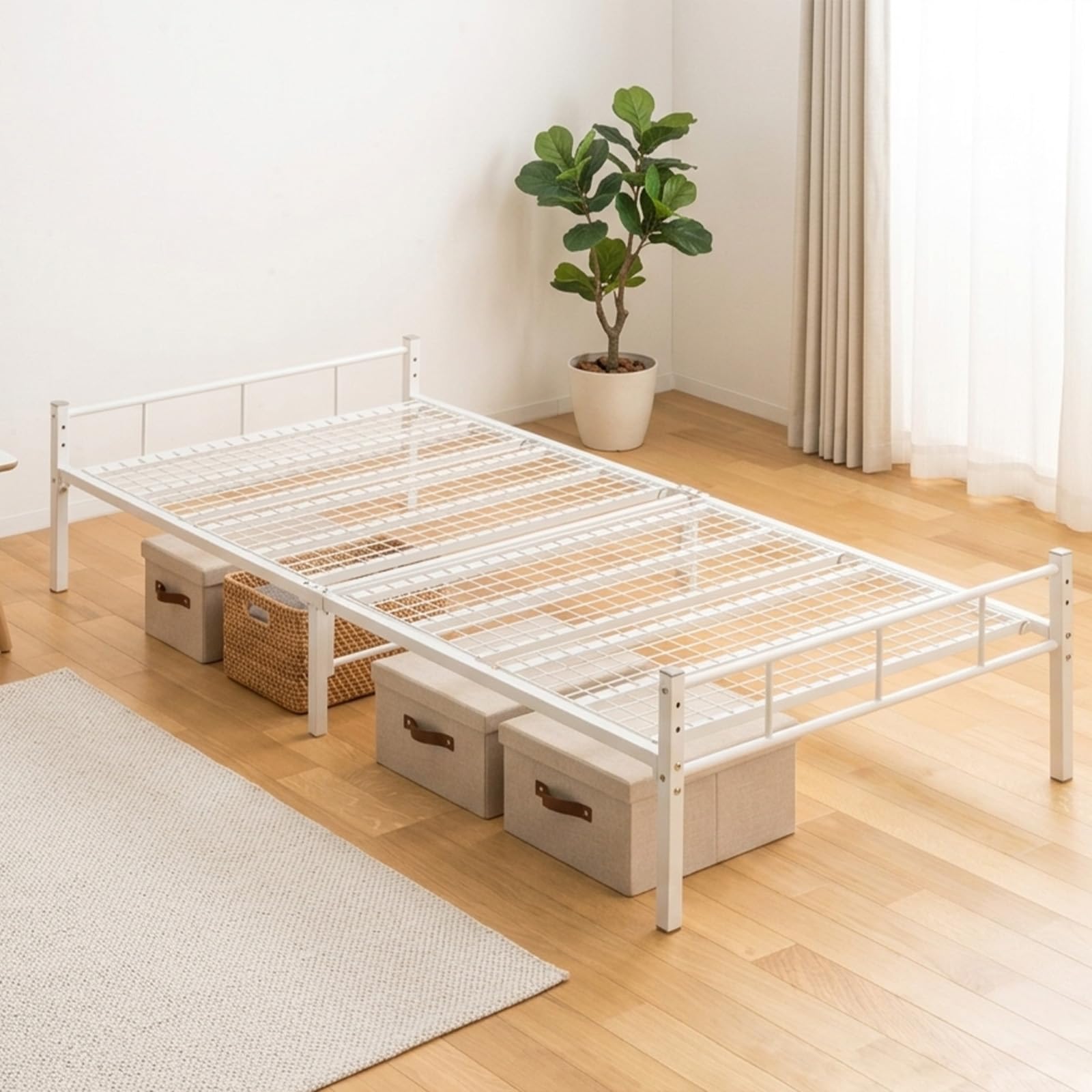 Amazon｜岩附 パイプベッド 耐荷重200kg シングル ベッド フレーム