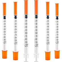 100-Pack, 1ml Liquid Transfer with 32G Fine Tip Precision Measuring Tools 6mm Long, Laboratory Accessories, Individually Sealed Packaging 100