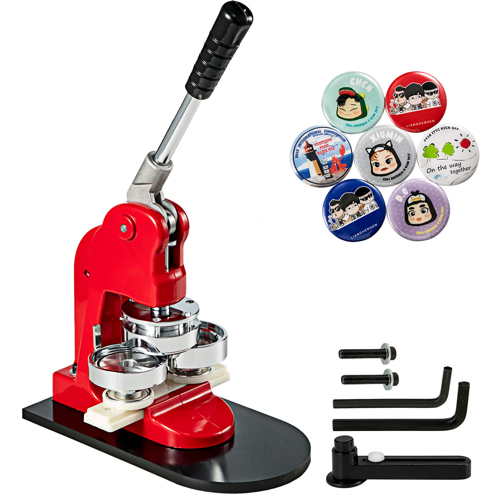 VEVOR Button Maker 2.25 in. 58mm Badge Punch Press