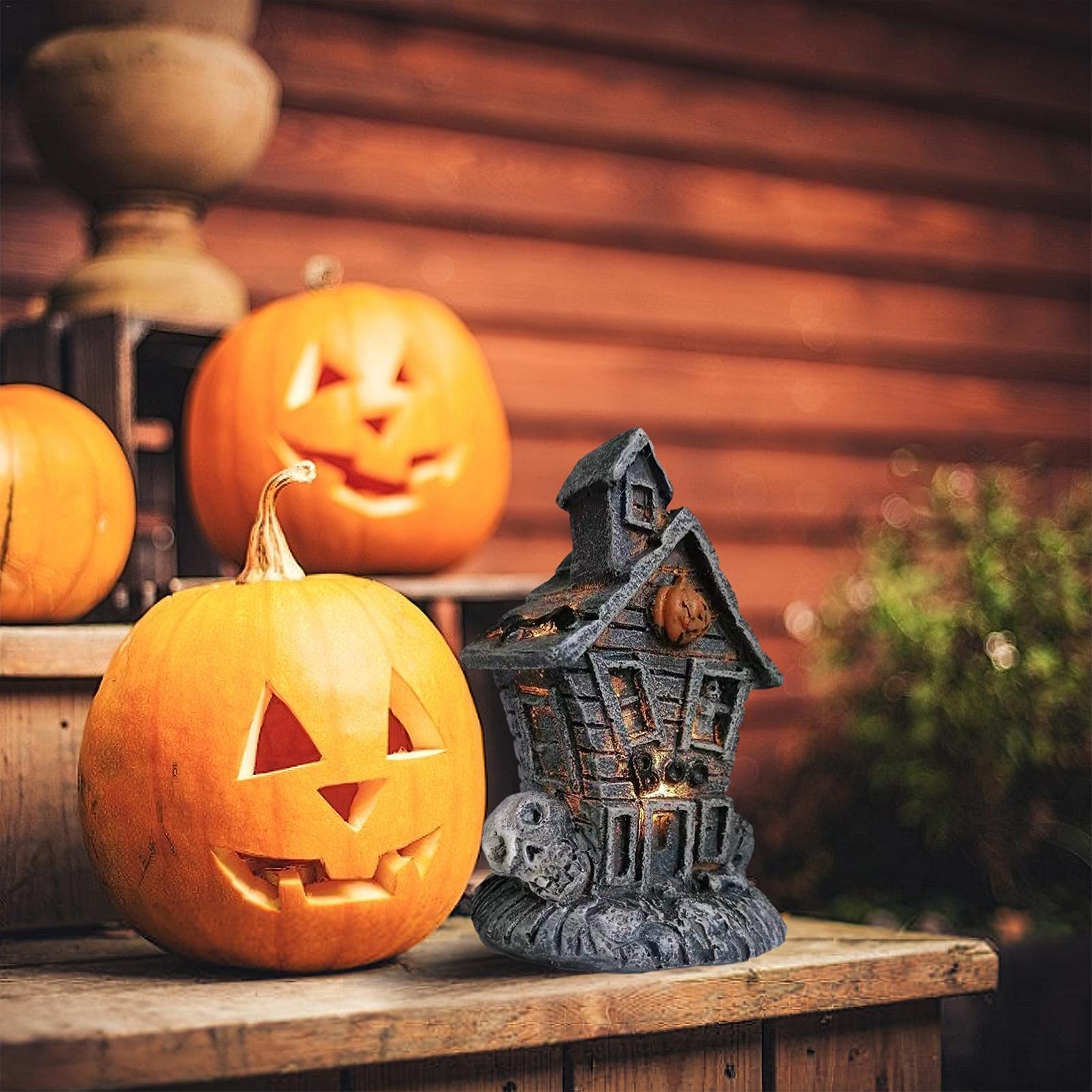 ハロウィン　雑貨　ゴーストハウス ハロウィン ゴーストハウス缶（パープル） | 株式会社エウレカ