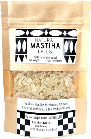 Chios Mastiha Tears Gum Greek 100% Natural Mastic Packs From Mastic Growers 100gr Small Tears