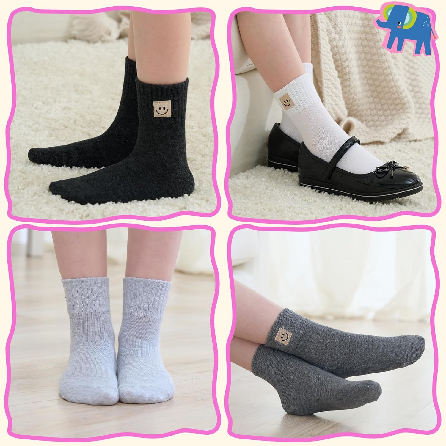 100% Cotton Ankle Socks for Girl, Athletic Moisture Wicking Soft Breathable Cute Socks - Image 4