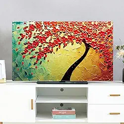 Capa de TV Protetores de Tela de TV Padrão Colorido Multitamanho Tela de TV Universal Decorativa para LCD LED Antiderrapante Capa de Poeira Quarto Sala de Estar Decoração-Flor 1||32 polegadas