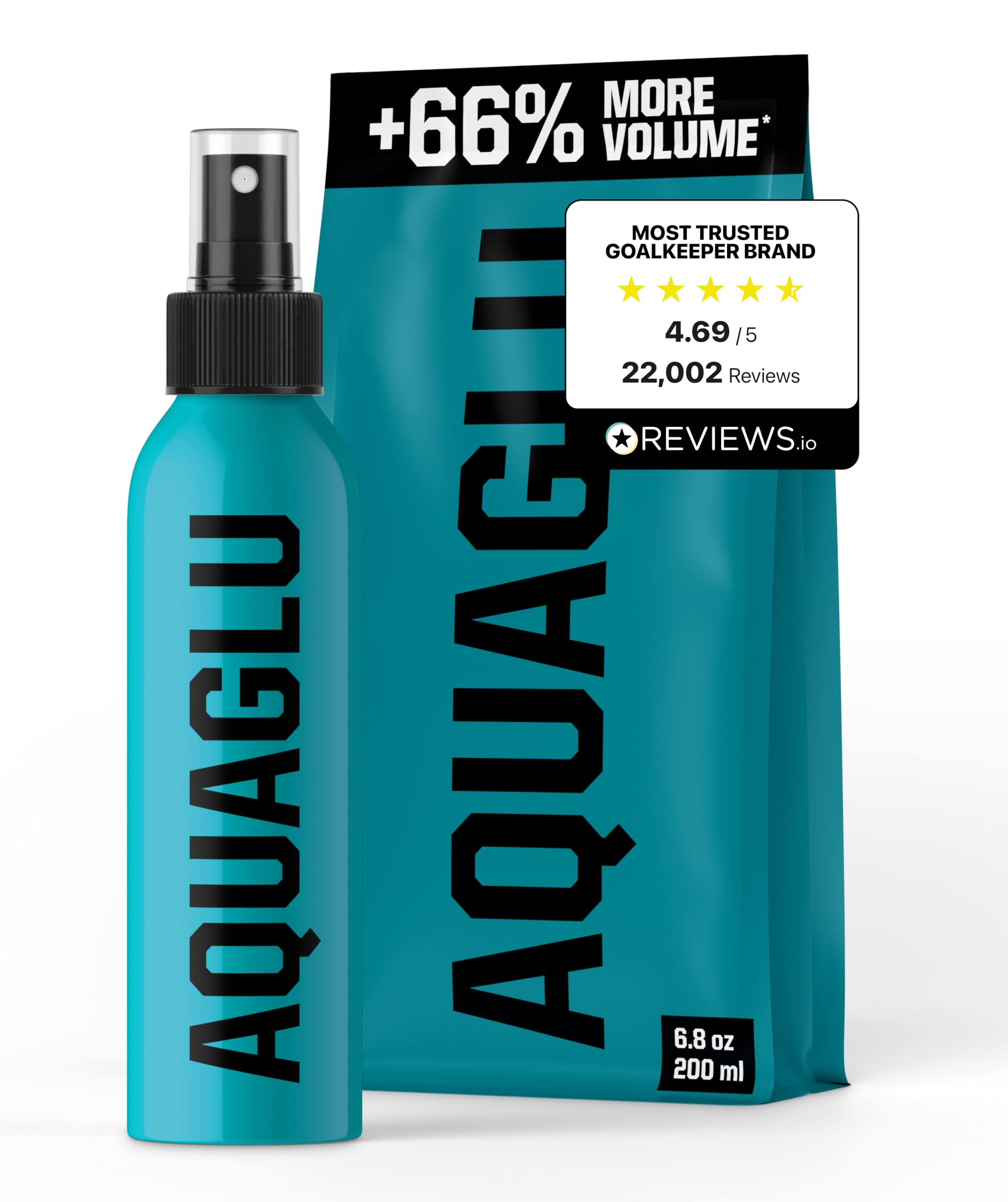 T1TAN AQUAGLU Goalie Glove Grip Spray for Wet Conditions & Rain, 200ml Soccer Glove Spray, Aqua Grip Boost for Soccer Goalkeeper Gloves