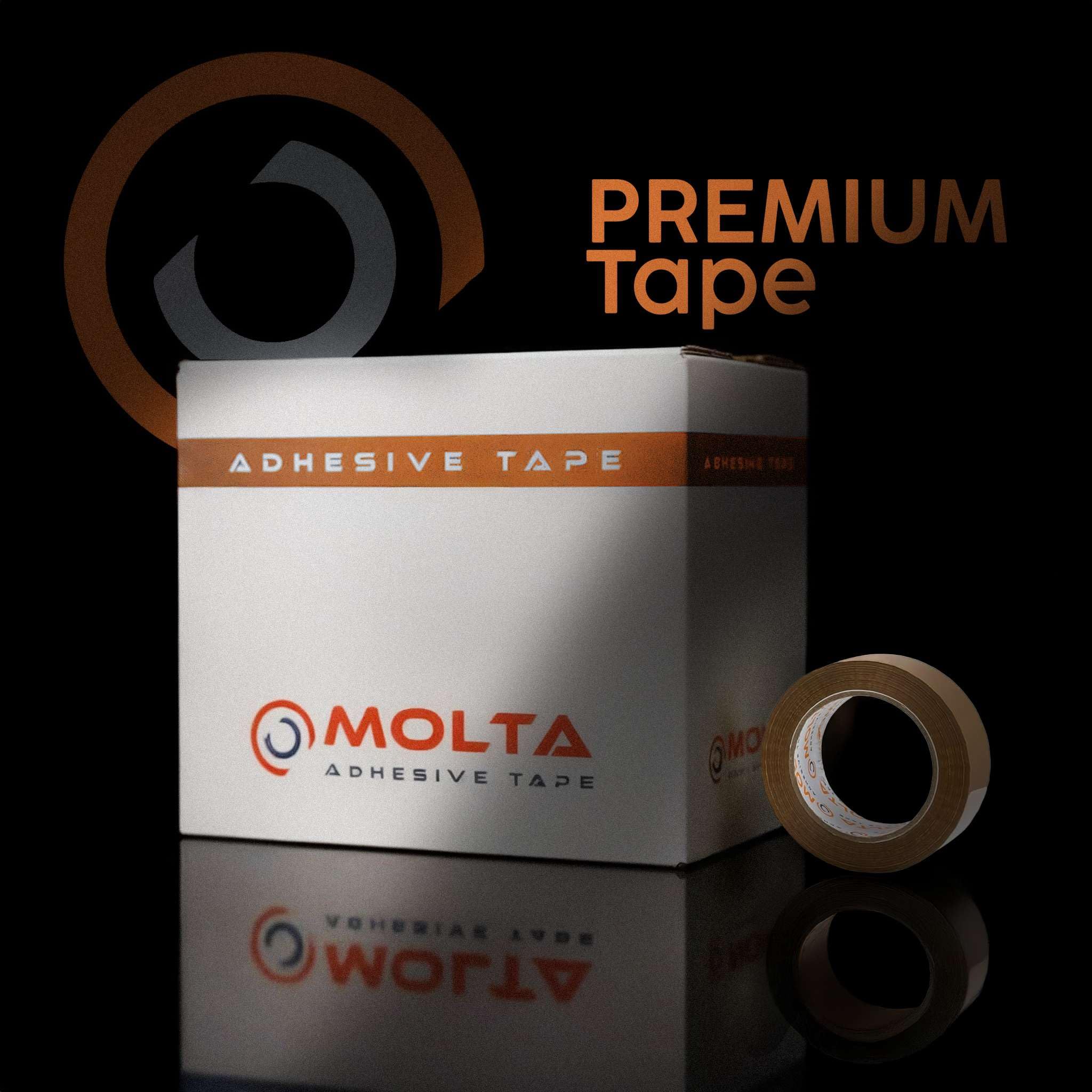 MOLTA SOLVENTA przezroczysta taśma do pakowania 48 mm x 120 m | taśma kartonowa | taśma do pakowania paczek i kartonów – 24 rolki | drapak syntetyczny