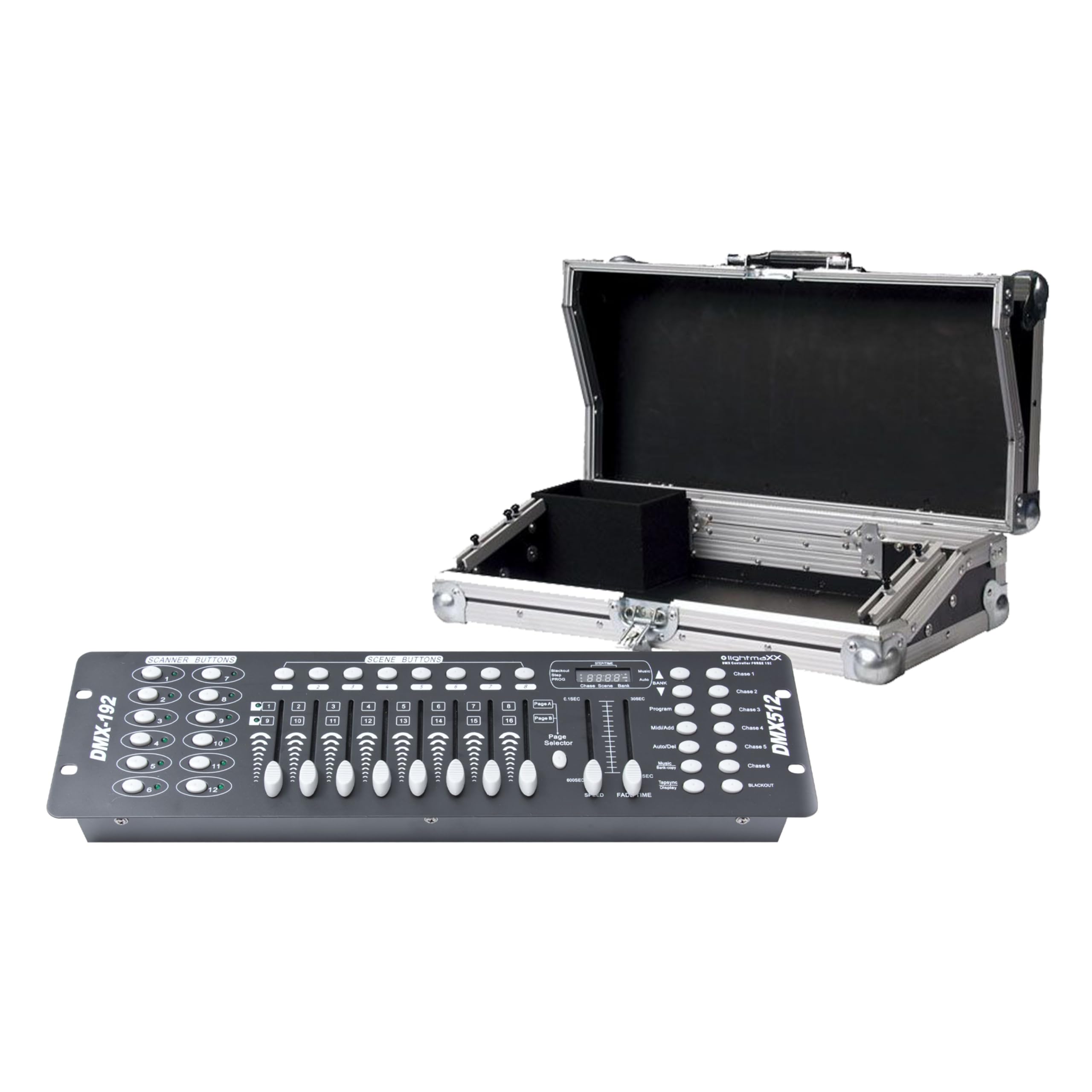 DMX Lichtsteuerung Set lightmaXX FORGE 192-19" Controller inkl. 3HE Case, Robust & Einfach, Ideal für Bühnenbeleuchtung, Profis & Einsteiger
