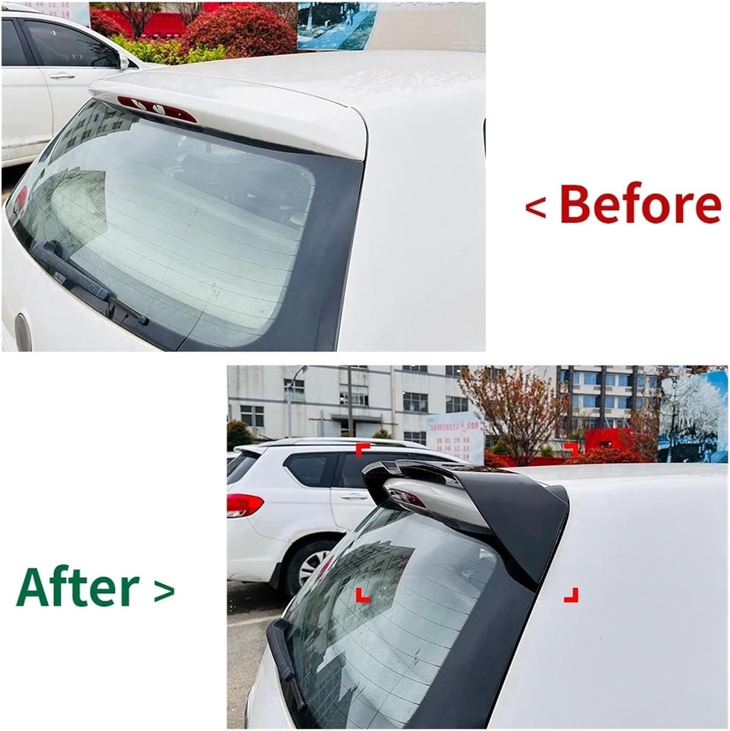 Rear Trunk roof lid Sport Spoiler Tail Wing Compatible for Golf 6 MK6 TSI TDI Standard Model 2010-2013 oettinger Style Styling Body kit(Carbon Look)