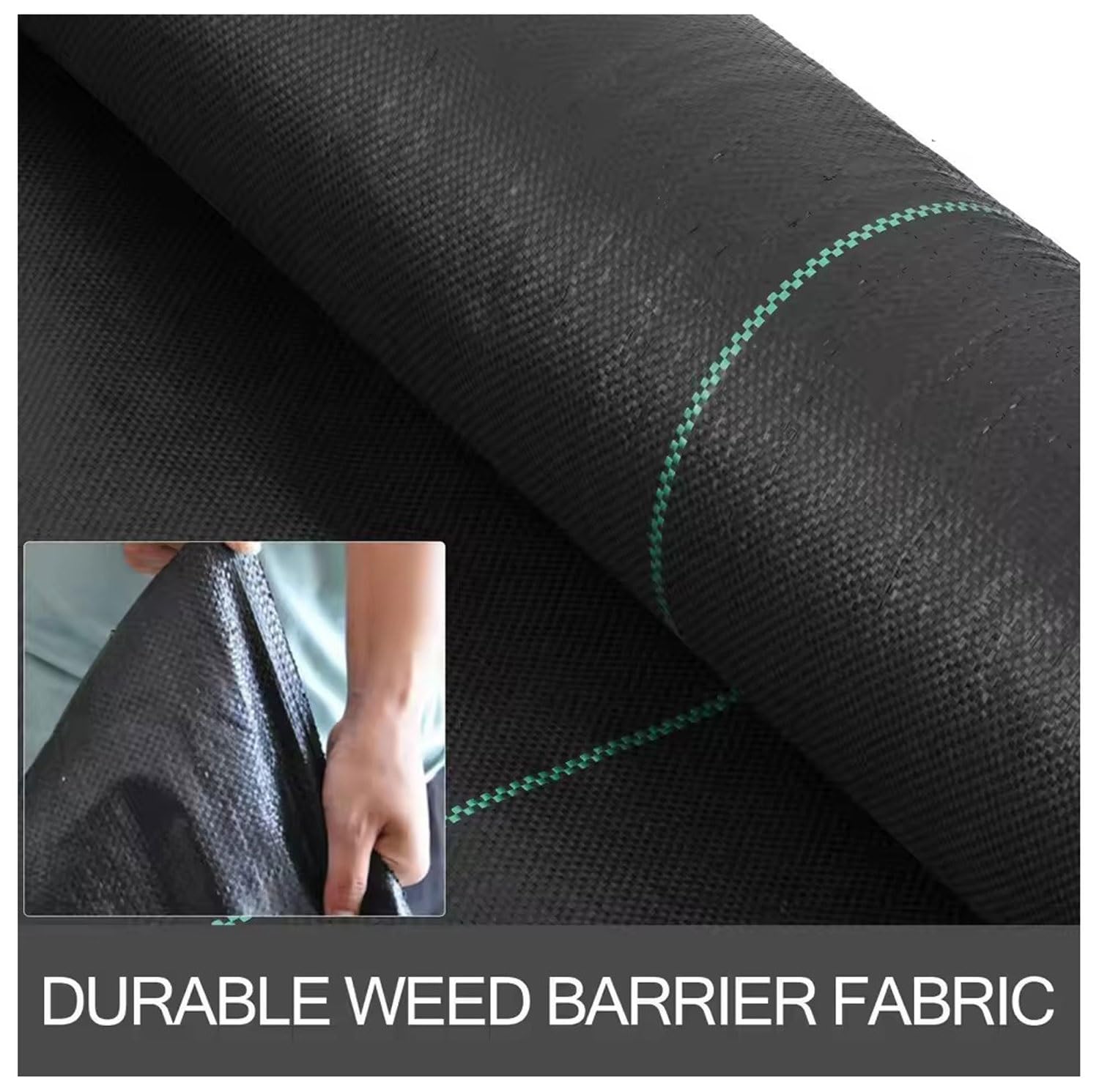 DIWAL Telo Pacciamatura Rotolo Telo Pacciamante Barriera Erbacce Geotessile UV Resistente Copertura Terreno per Giardino, Orto, Terrazze, Vialetti, Aiuole, Esterni, Paesaggistica(1m x 50m)