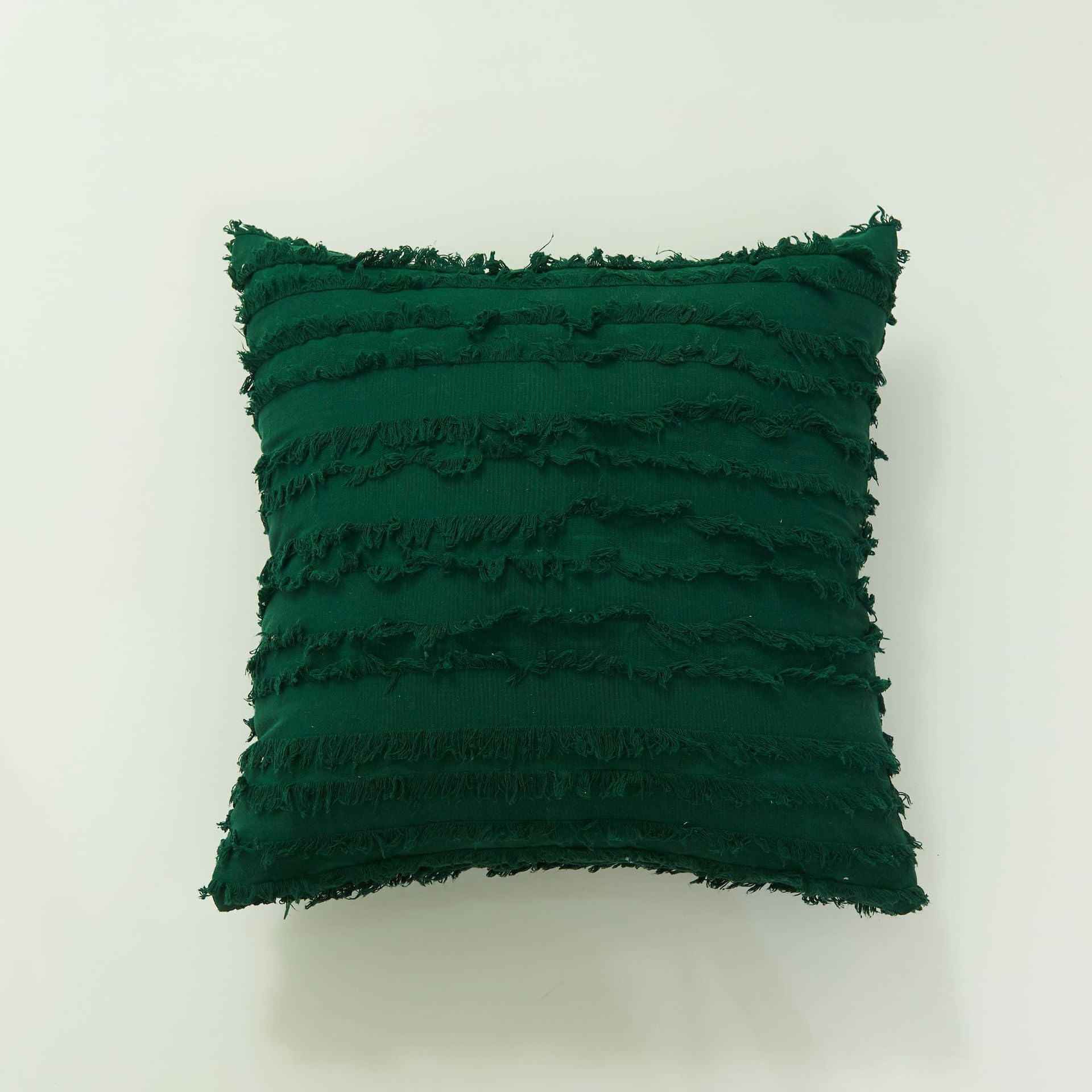 Taies d'oreiller en coton imprimé vert 45x45 cm - Lot de 2