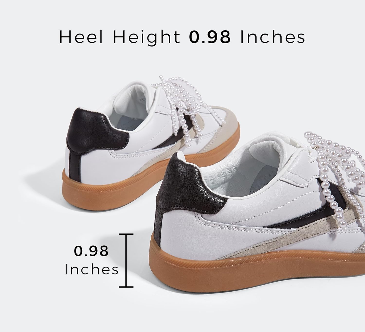 LUCKY STEP Women Retro Sneakers Fashion Classic Gum Sole Tennis Skate Shoes Casual Trendy Walking Trainer Anti Slip Flat Low-Top Footwear - Image 5