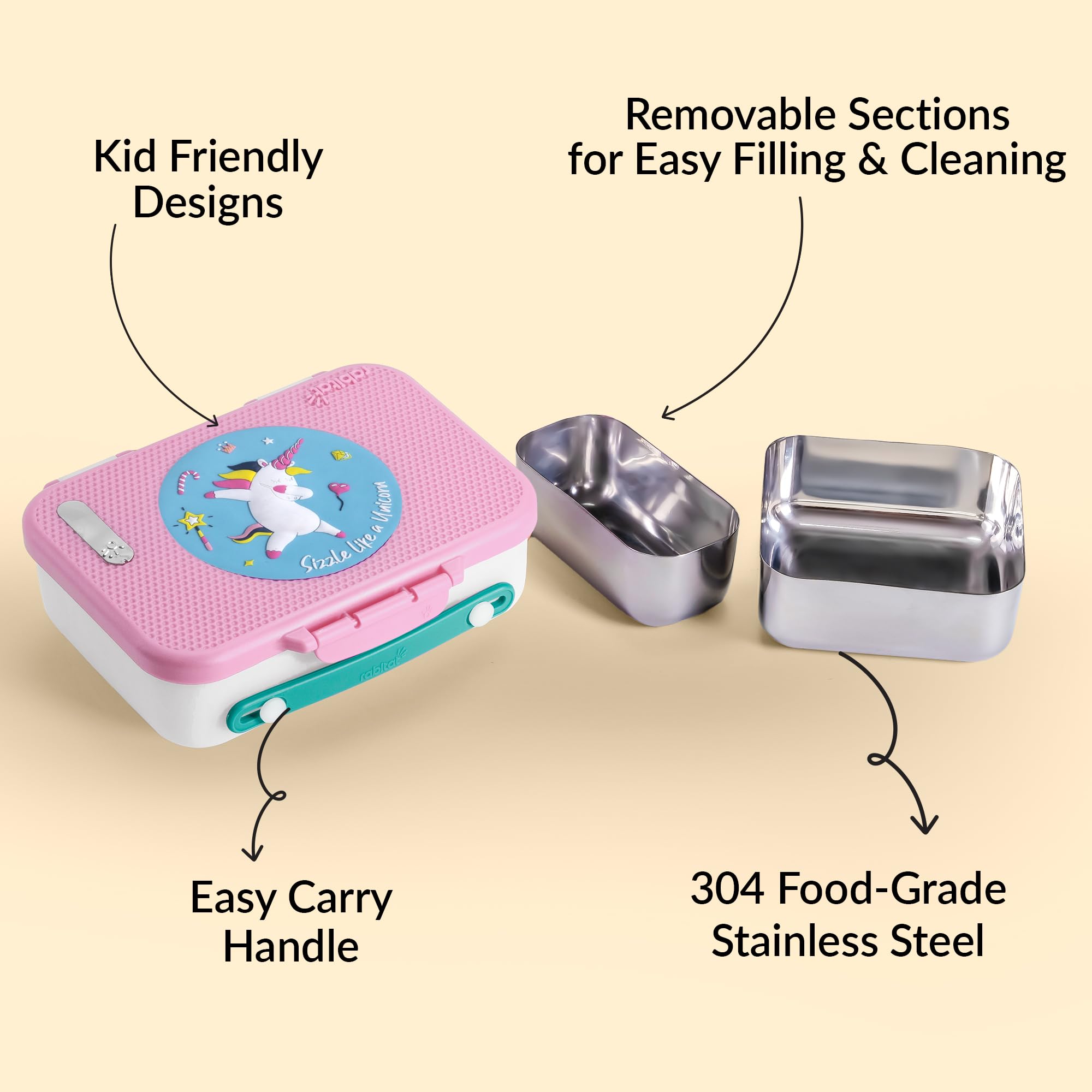 rabitat Munchbee Pro Lunch Box - Stainless Steel -3