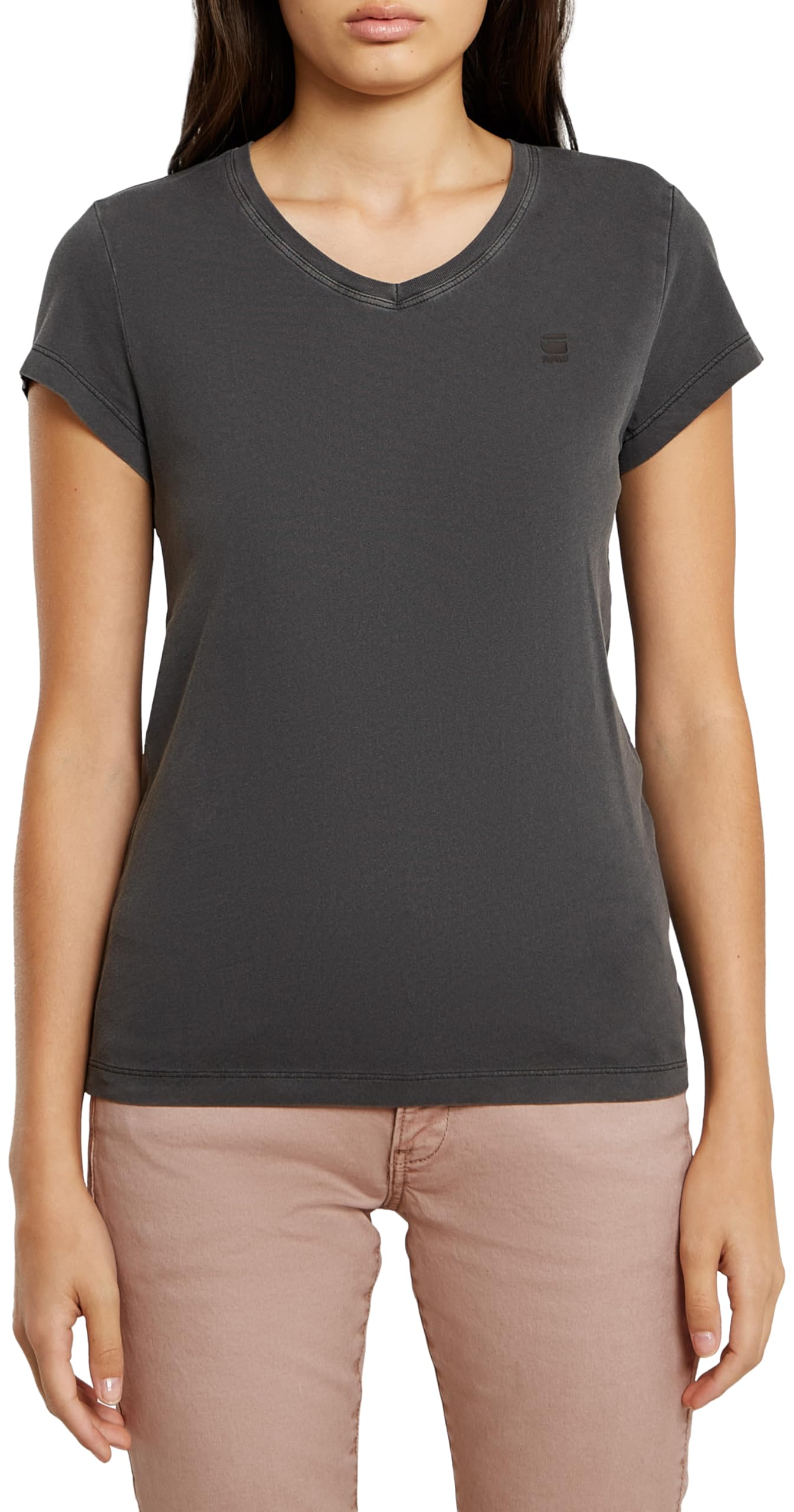 G-STAR Women's Eyben Slim V Top 2.0, Black (dk black D24533-4107-6484), M