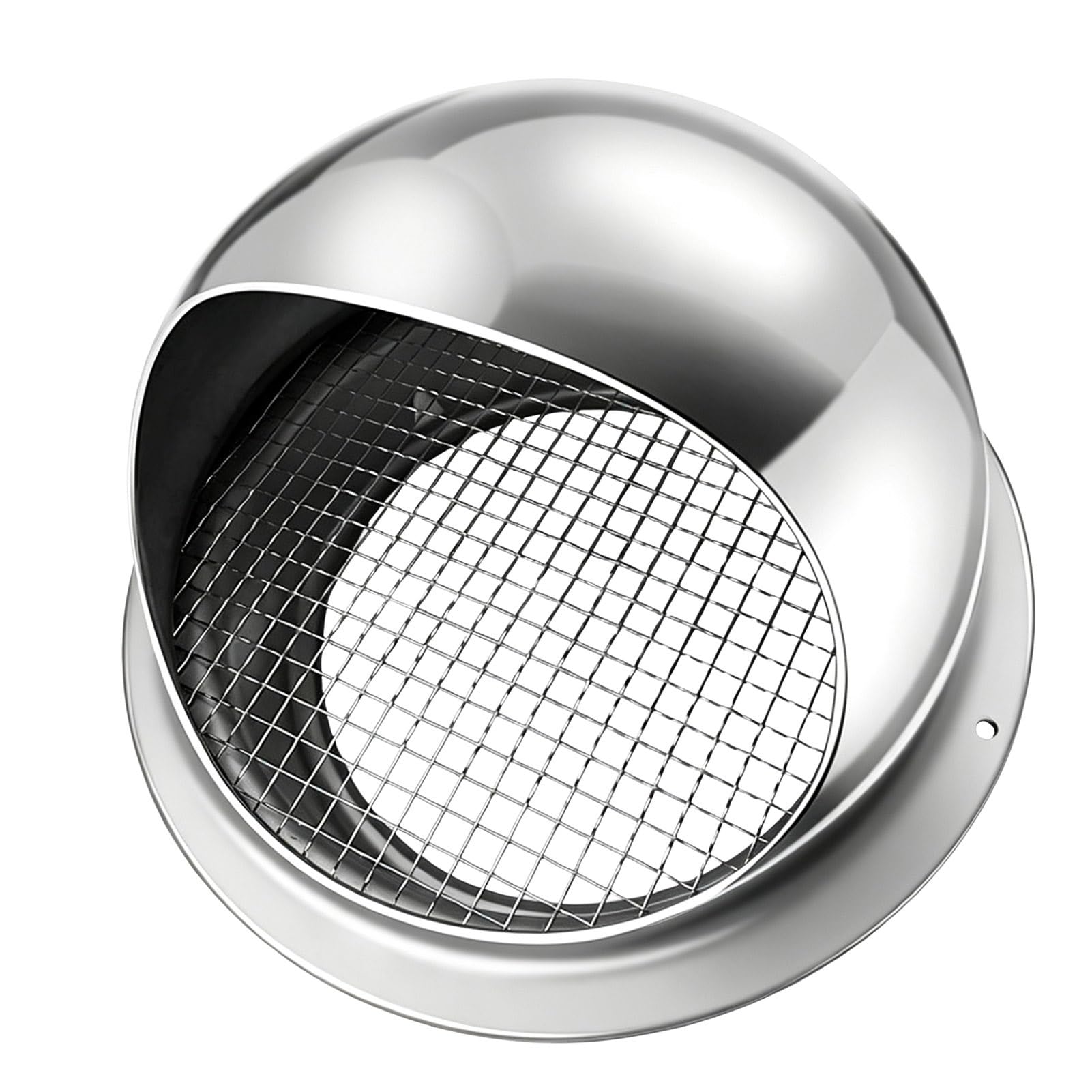 Griglia Ventilazione in Acciaio Inox con Rete | 150-200 mm Griglia per L'aria di Scarico da Parete, Scarico Rapido, per Cucina, Cappa Aspirante, Bagno(200mm/8in)
