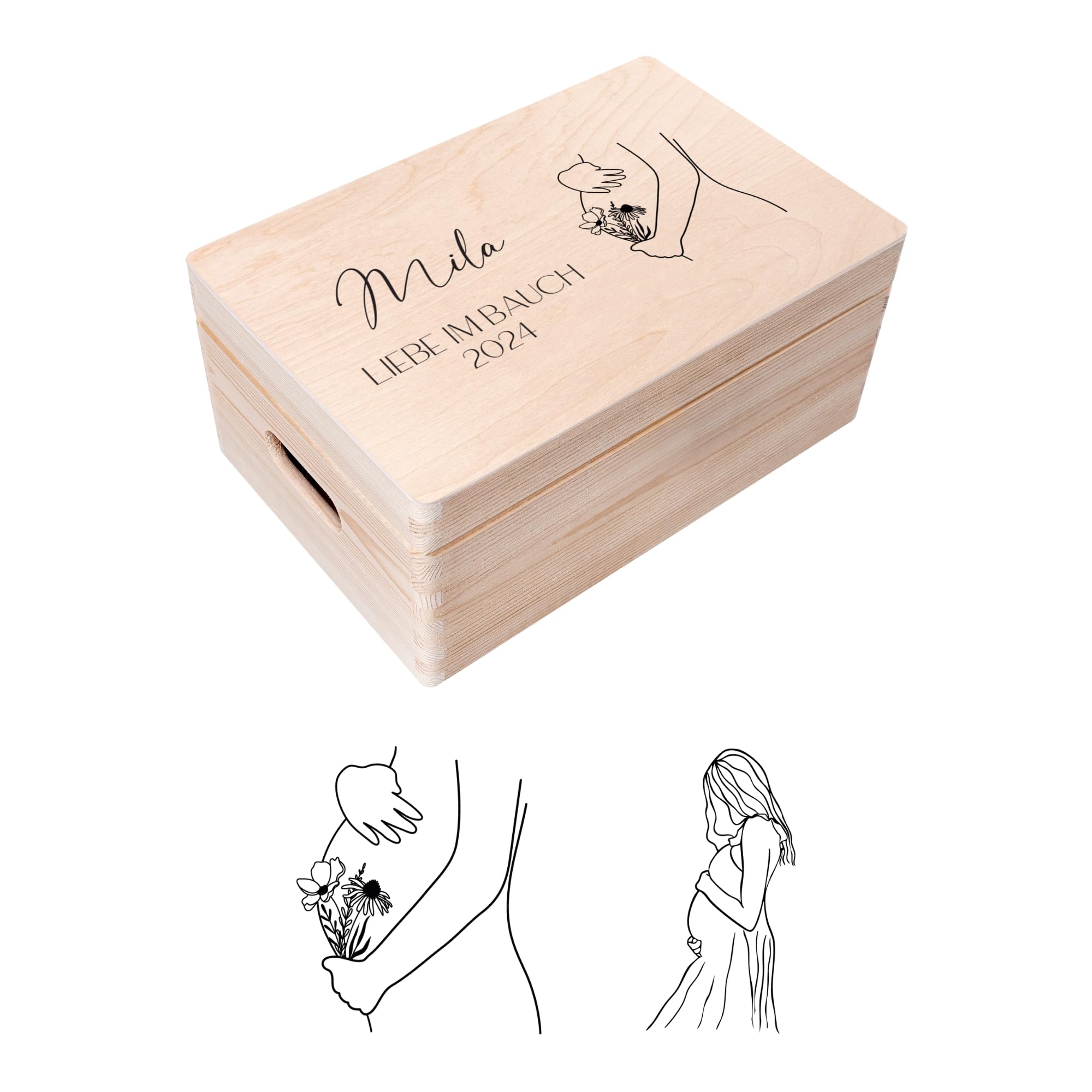 Creative Deco Personalised Mum to Be Box | Custom Keepsake Boxes — image 1