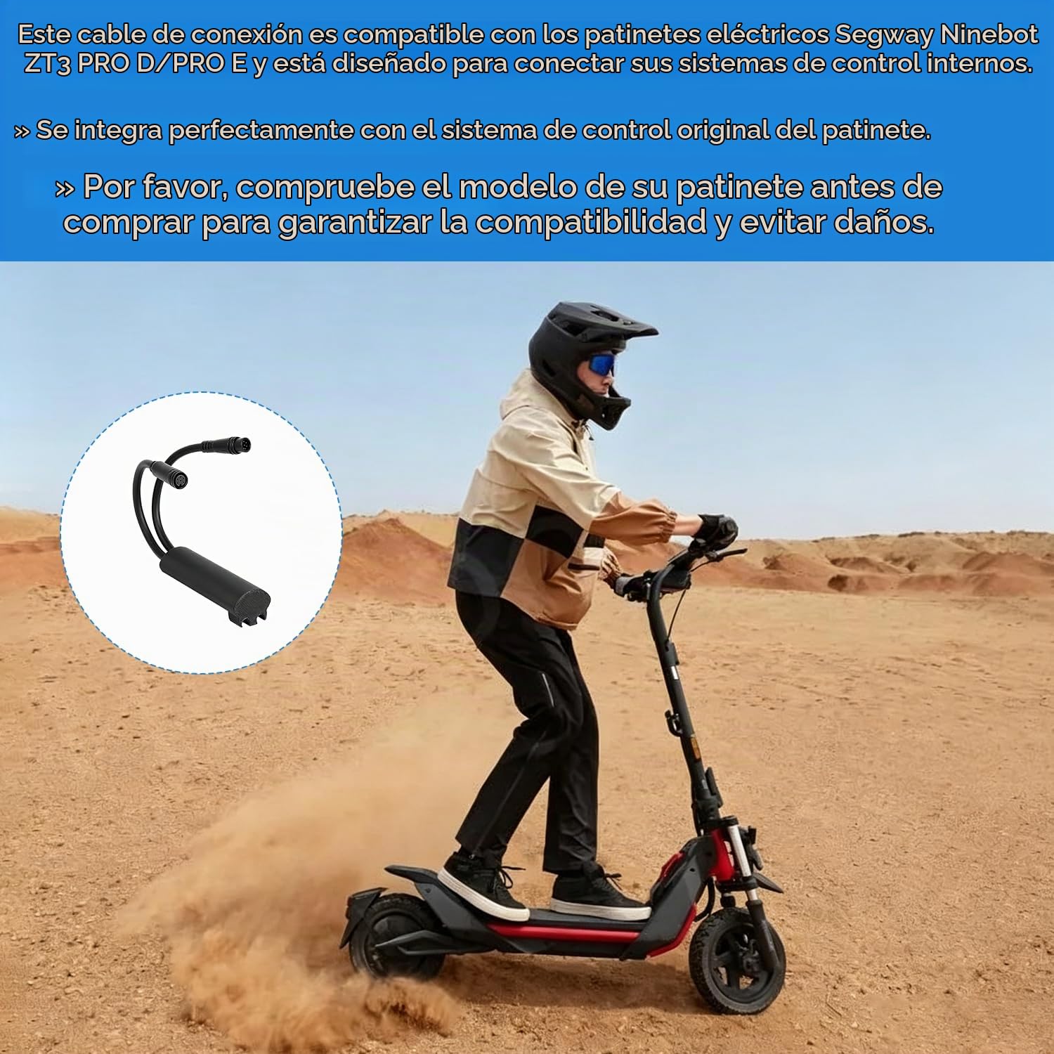 Regulador de velocidad para scooter eléctrico Segway Ninebot ZT3 PRO D/PRO E, liberación de la velocidad máxima de 35 km/h, cable de conexión Plug & Play para mantenimiento, prueba y montaje de