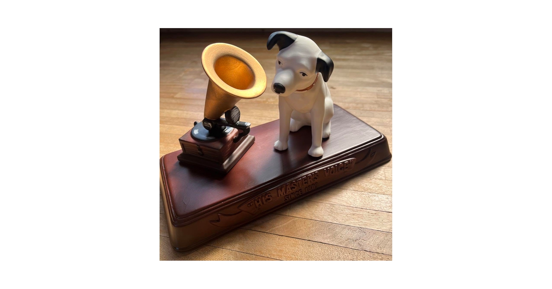 Amazon.co.jp: Victor ビクター 犬 蓄音機 台座 置物 陶器製