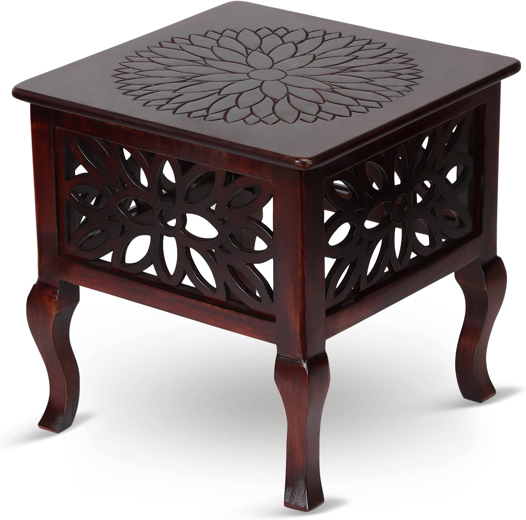 Vudy Exclusively Designed Wooden End Table | Coffee Table | Side Table |Small Wooden Table for Living Room & Bedroom Home Decor Small Furniture - Walnut