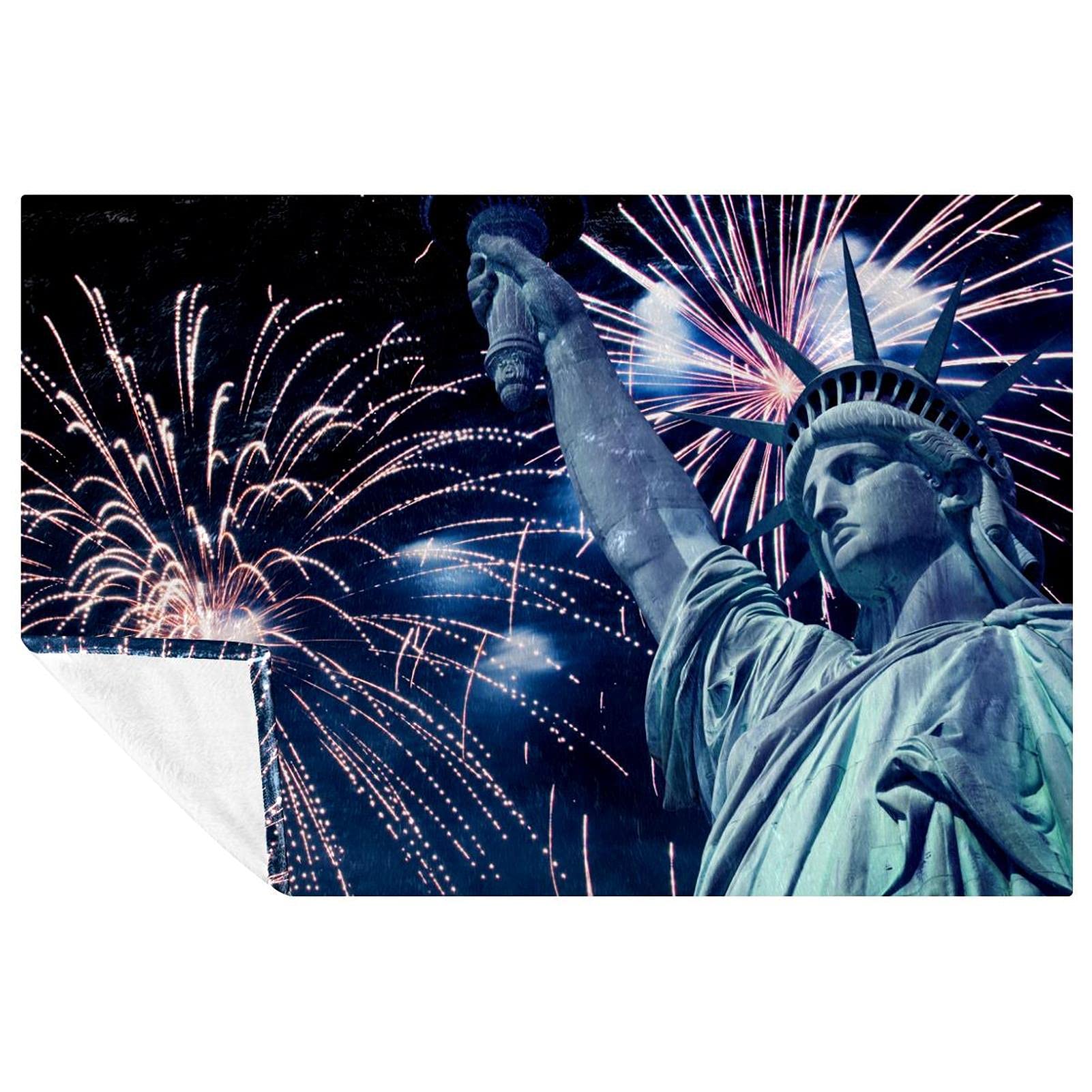 Couverture douce Statue de la Liberté plaid haut de gamme pour lit et canapé
